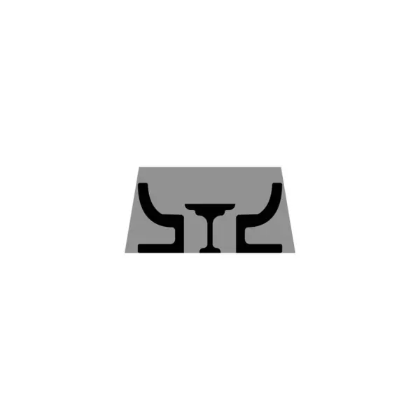 Stuhl Und Tisch Logo Vorlage Vektor Symbol Illustration Design — Stockvektor