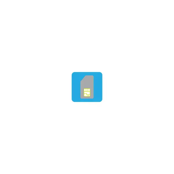 カード Gsm 携帯電話 Simカード Simカード 電話ロゴテンプレートベクトルアイコンイラストデザイン — ストックベクタ