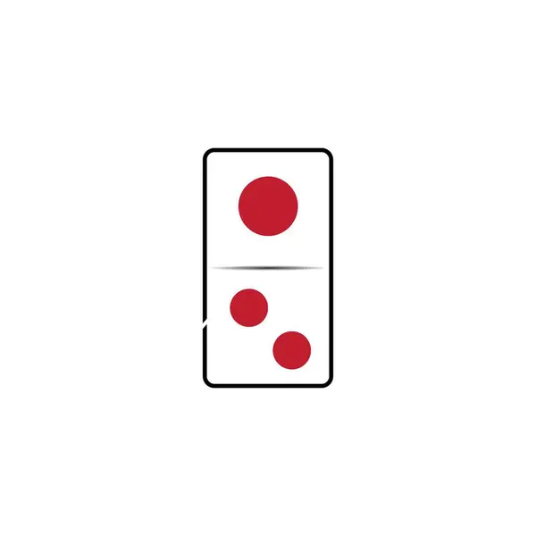 Domino Kártya Logó Sablon Vektor Ikon Illusztráció Tervezés — Stock Vector