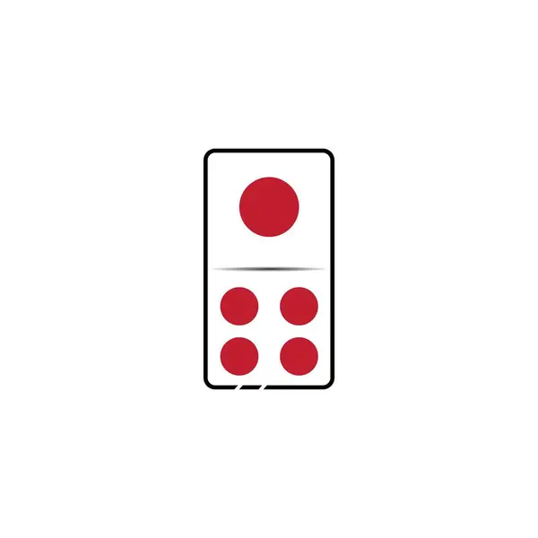 Дизайн Векторной Иконки Шаблона Логотипа Домино — стоковый вектор