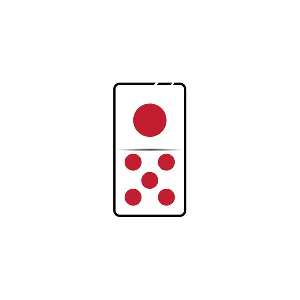 Tarjeta Domino Logo Plantilla Vector Icono Ilustración Diseño — Archivo Imágenes Vectoriales