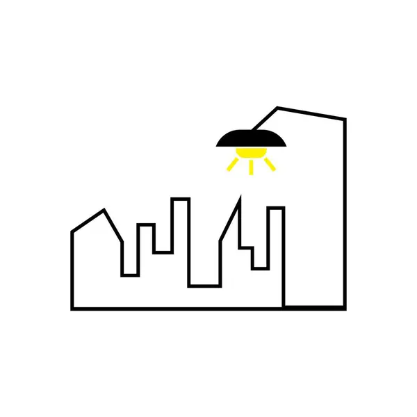 Σχεδιασμός Εικονιδίου Διανύσματος Λογότυπου Ηλεκτρικού Σπιτιού — Διανυσματικό Αρχείο