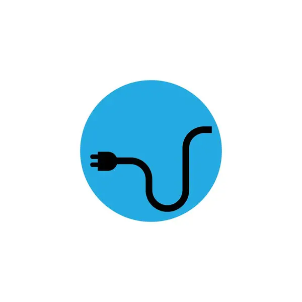 Elektriksel Logo Vektör Şablonu Tasarımı — Stok Vektör
