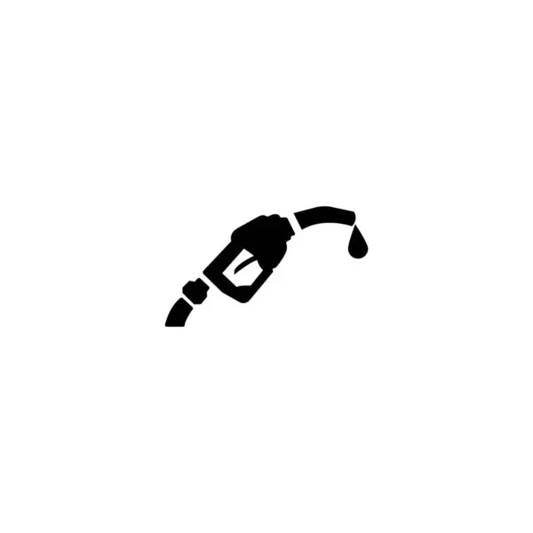 Zapfpistole Sign Tankstellensymbol Flacher Designstil — Stockvektor