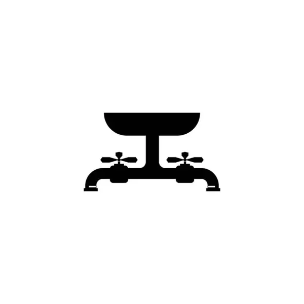 Wasserhahn Symbol Vektor Design Vorlage — Stockvektor