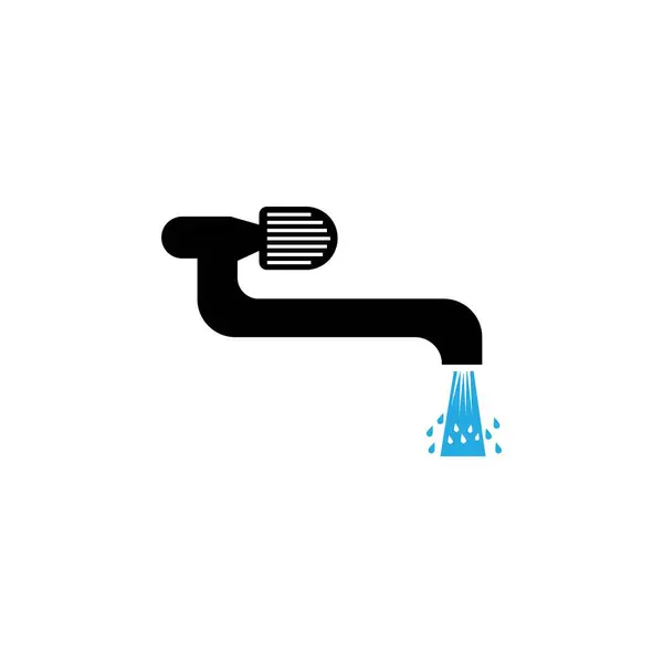 Water Tap Icon Vector Design Template — Stock Vector