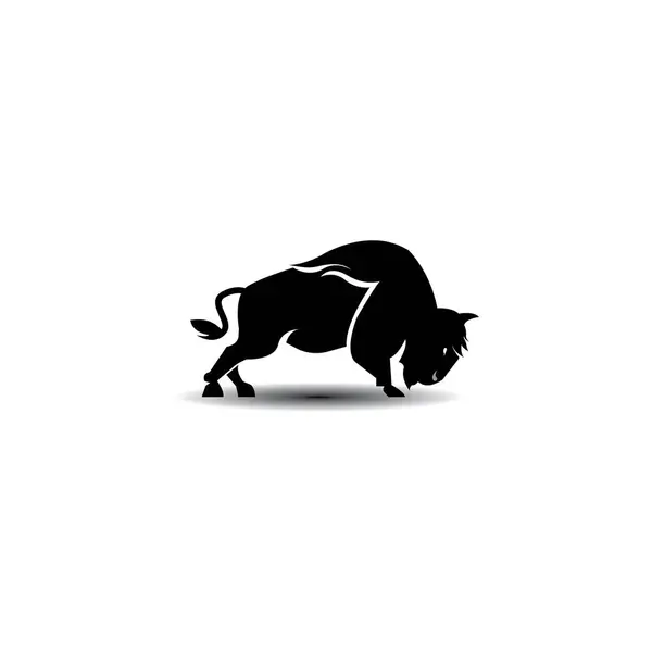 Bison Logo Pictogram Vector Template Illustratie Ontwerp — Stockvector