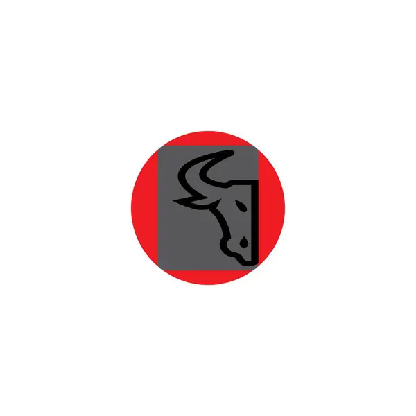 Σχεδιασμός Εικονογράφησης Προτύπου Διανύσματος Εικονιδίου Λογότυπου Bison — Διανυσματικό Αρχείο