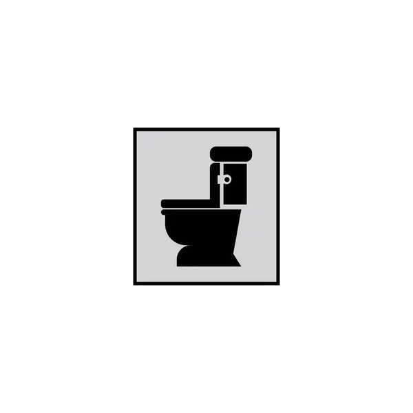 バッジトイレのグリフアイコン 家の配管プロモーションデザインのためのベクトルカットモノクロバッジ — ストックベクタ