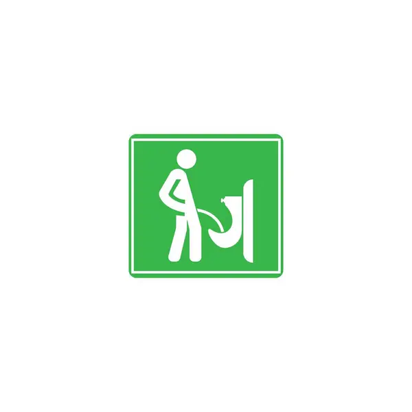 Ícone Glifo Toalete Distintivo Emblema Monocromático Corte Vetor Para Projeto — Vetor de Stock