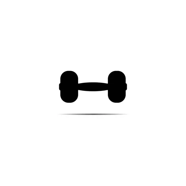 Barbell Dumbbell Gym Icon Logo Sablon Tornaterem Jelvény Fitness Logo — Stock Vector