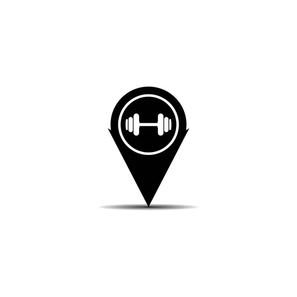 Barbell Dumbbell Gym Icon Logo Template Gym Badge Design Logo —  Vetores de Stock