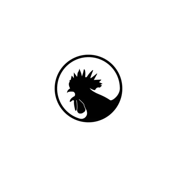 Διανυσματική Εικόνα Ενός Κοτόπουλου Εικονίδιο Πρότυπο Λογότυπο Desig Εικονογράφηση — Διανυσματικό Αρχείο
