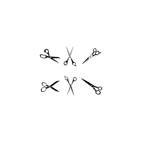 Scissor Logo Template Vector Icon Illustration Design — Stock Vector