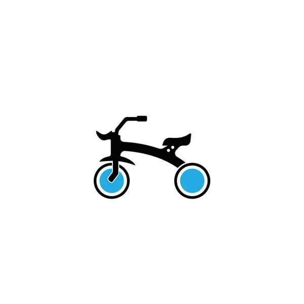 Tricikli Ikon Vektor Illusztráció Tervezési Sablon — Stock Vector