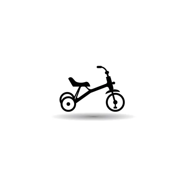 Tricikli Ikon Vektor Illusztráció Tervezési Sablon — Stock Vector