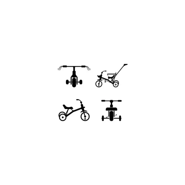 Plantilla Diseño Ilustración Vectores Icono Triciclo — Vector de stock