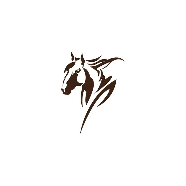 Plantilla Logotipo Caballo Diseño Ilustración Vectorial — Vector de stock