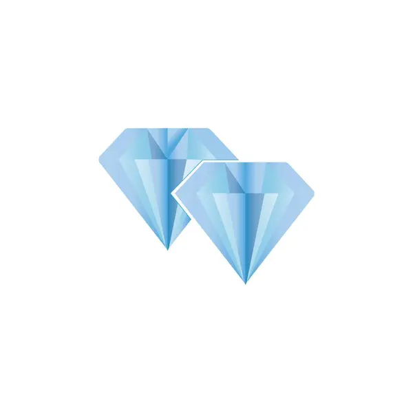 Conjunto Diamantes Estilo Plano Ícones Abstratos Coleção Diamantes Pretos Sinal — Vetor de Stock