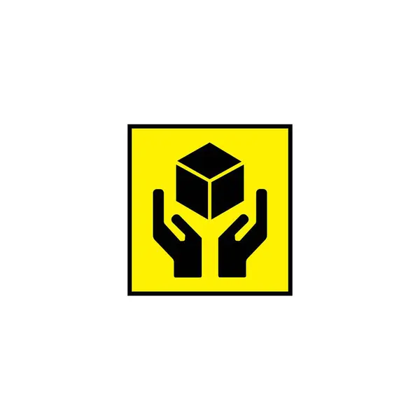 Fragiele Logo Pictogram Vector Concept Ontwerp — Stockvector