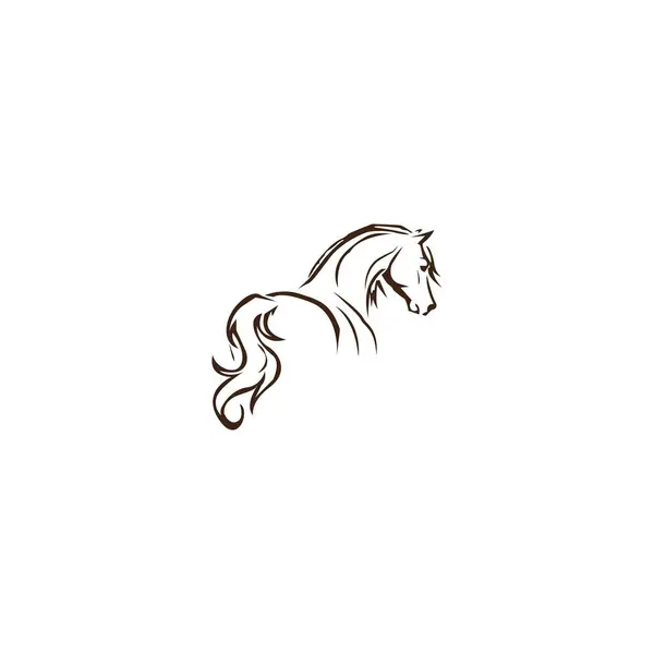 Modelo Logotipo Cavalo Design Ilustração Vetorial — Vetor de Stock