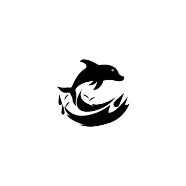 Basit yunus logo vektör resimleme tasarımı