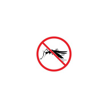 Sivrisinek vektör simgesi, illüstrasyon tasarım şablonu.