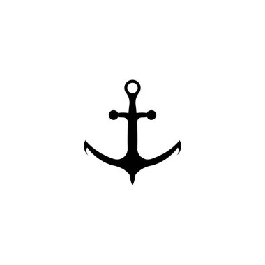 Anchor simgesi Logo Şablon vektör çizimi