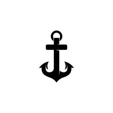 Anchor simgesi Logo Şablon vektör çizimi
