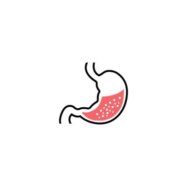 Mide bakım ikonu konsept vektör çizimi tasarımı