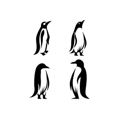 Penguin icon logo vector design template
