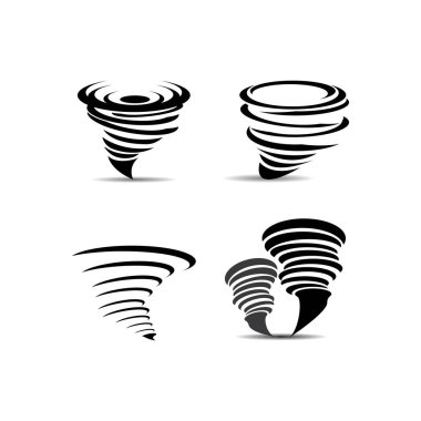 Tornado simgesi logo vektör tasarım şablonu
