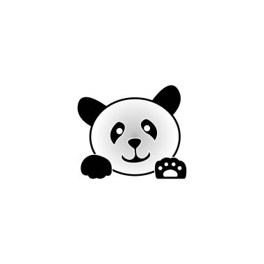 panda icon logo vector design template