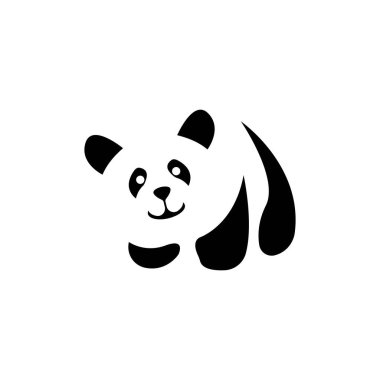 panda icon logo vector design template