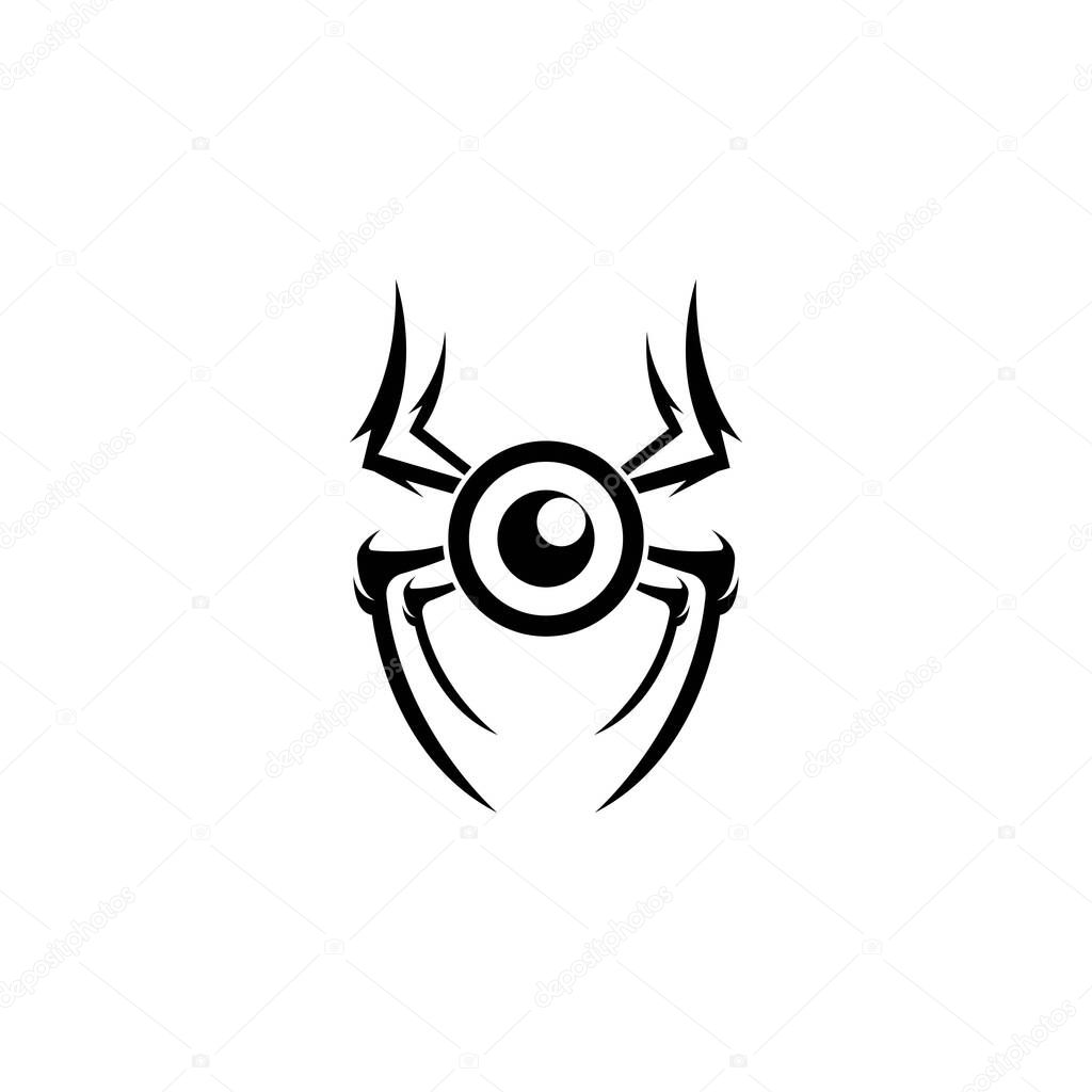 Spider icon logo vector design template