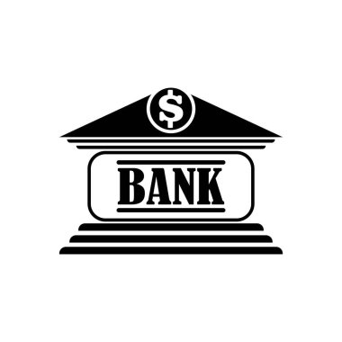 Banka simgesi logo vektör tasarım şablonu