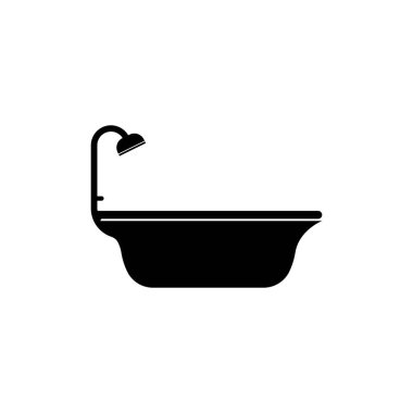 Küvet simgesi logo taşıyıcı ilüstrasyonu