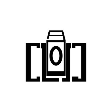 Kamera simgesi logo vektör tasarım örnekleme şablonu