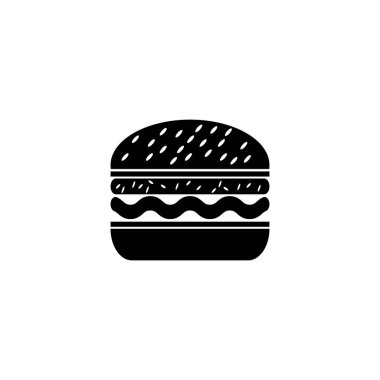 Burger logo vektör simge illüstrasyon tasarımı