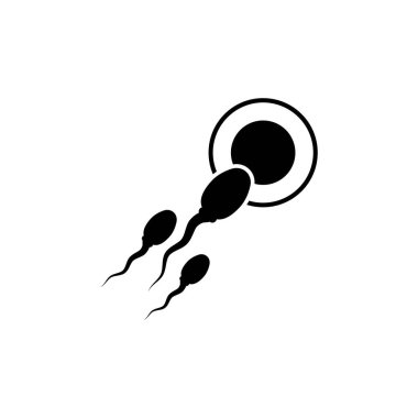 Sperm Spermatozoa vektör logo resimleme tasarımı