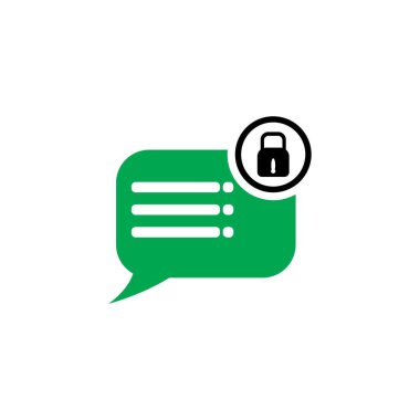 ileti simgesi logosu, vektör tasarımı illüstrasyonu