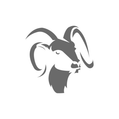 Koyun ikonu. Vektör illüstrasyon şablonu tasarımı.