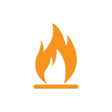 ateş simgesi logo vektör tasarım şablonu