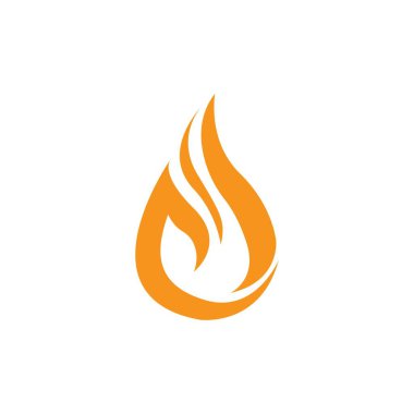 ateş simgesi logo vektör tasarım şablonu