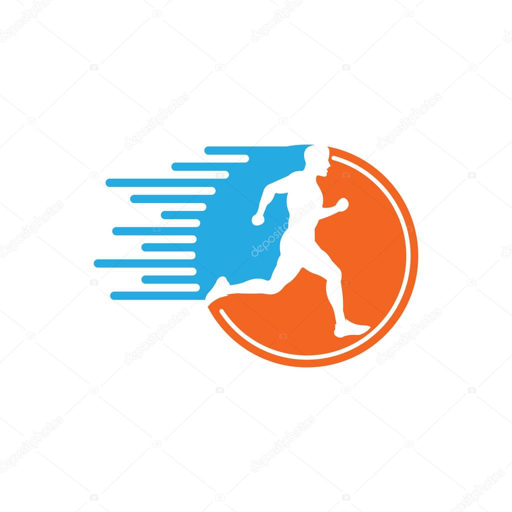Running icon. vector illustration symbol design.