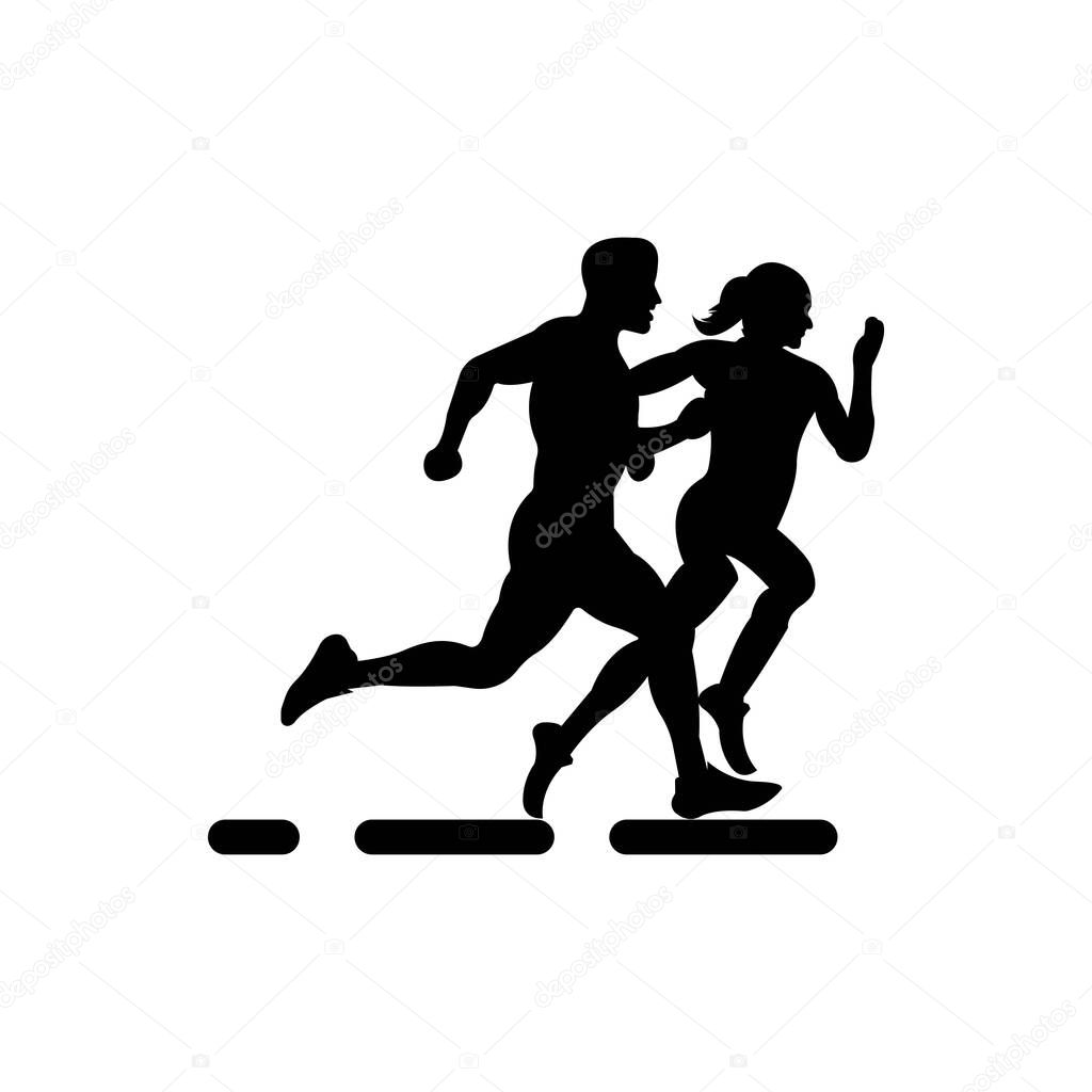 Running icon. vector illustration symbol design.