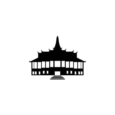 pagoda temple icon logo vector design template