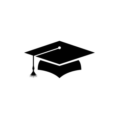 toga cap icon, vector illustration logo template.