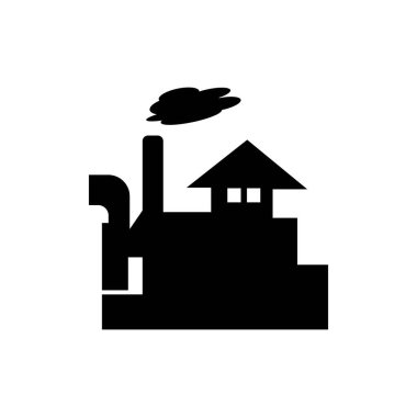 Fabrika simgesi logo vektör tasarım şablonu