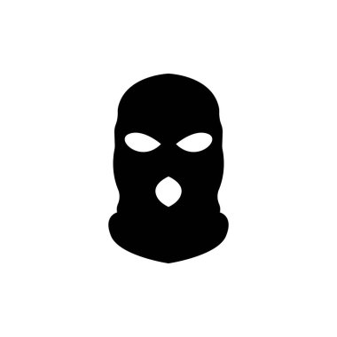 Kriminal maske ve Haydut simgesi, logo vektör tasarımı illüstrasyonu 